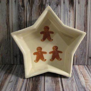 HARTSTONE USA GINGERBREAD STAR SHAPED BOWL